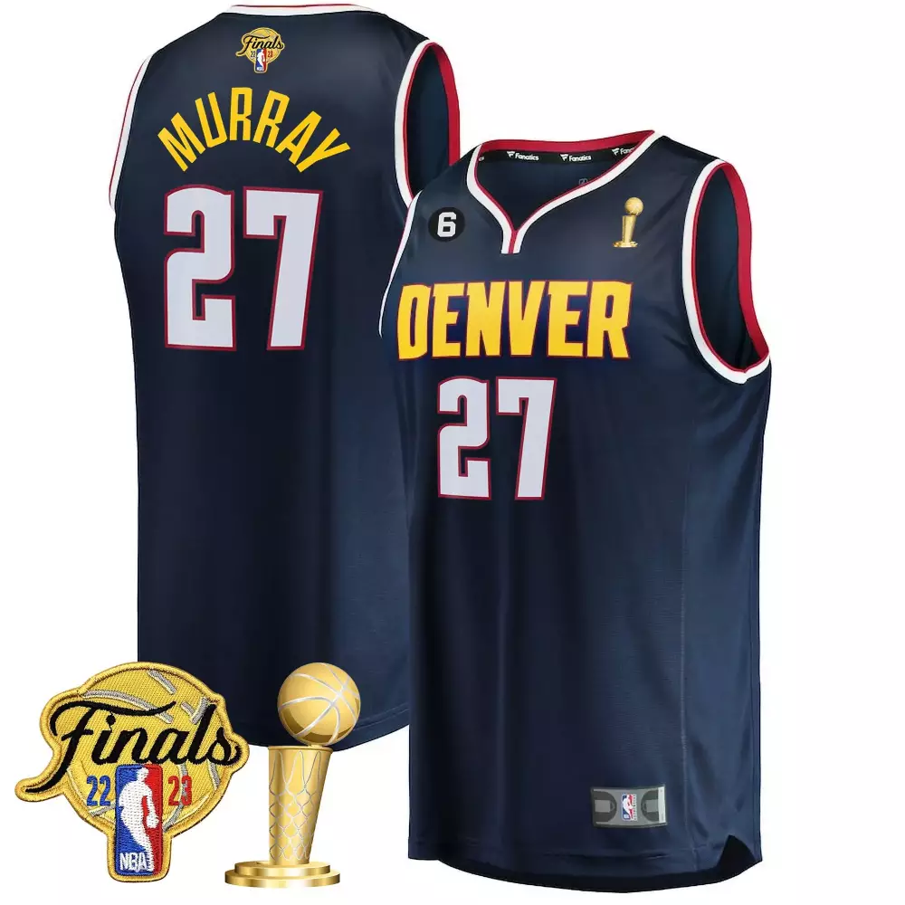Murray 27 Denver Nuggets 2023 Stitched Vapor Jersey | Navy | Replica Fan Gear | For Men, Women & Youth