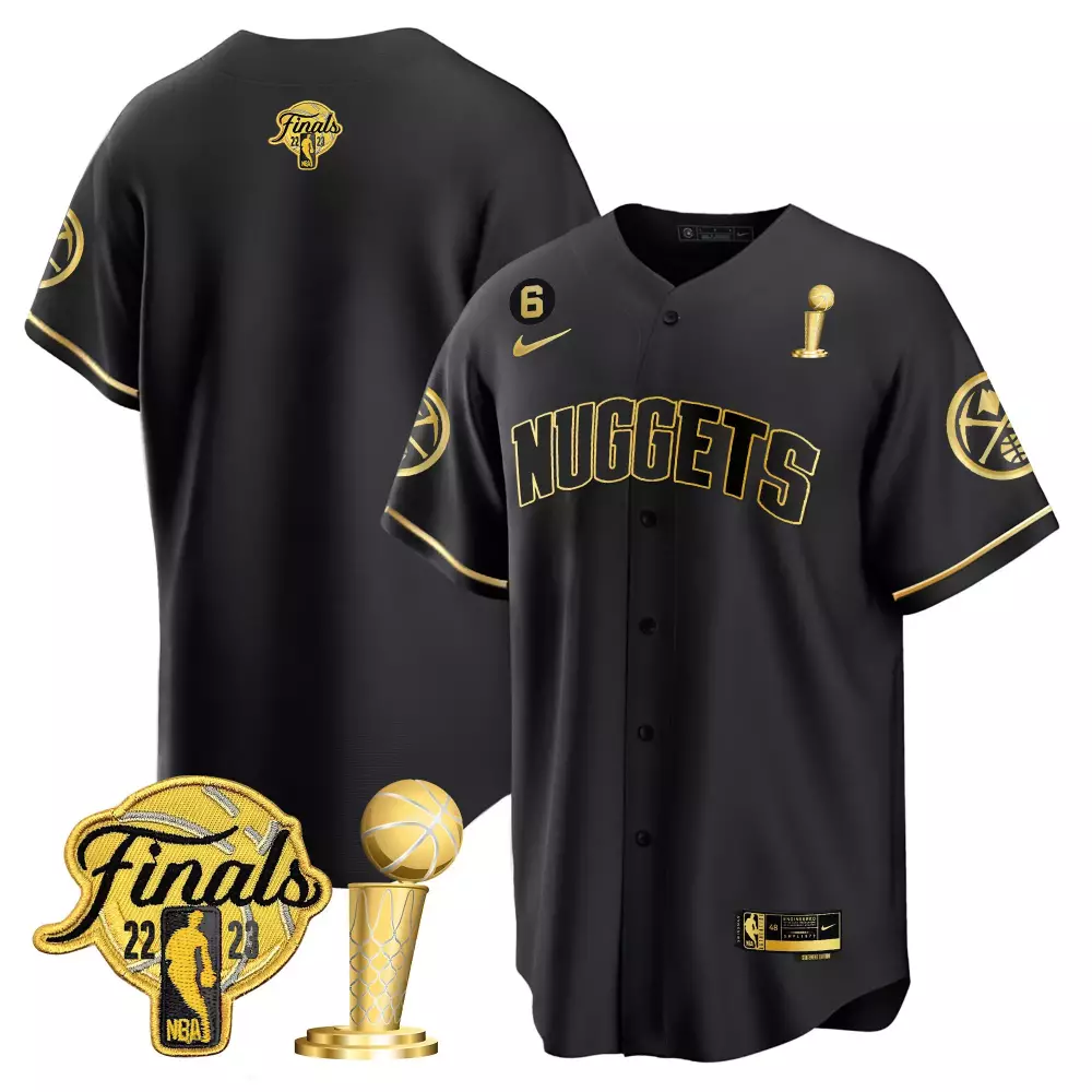 Nikola Jokic 6 Denver Nuggets 2023 Black Finals Edition Jersey | Stitched Vapor | Replica Fan Gear | For Men, Women & Youth