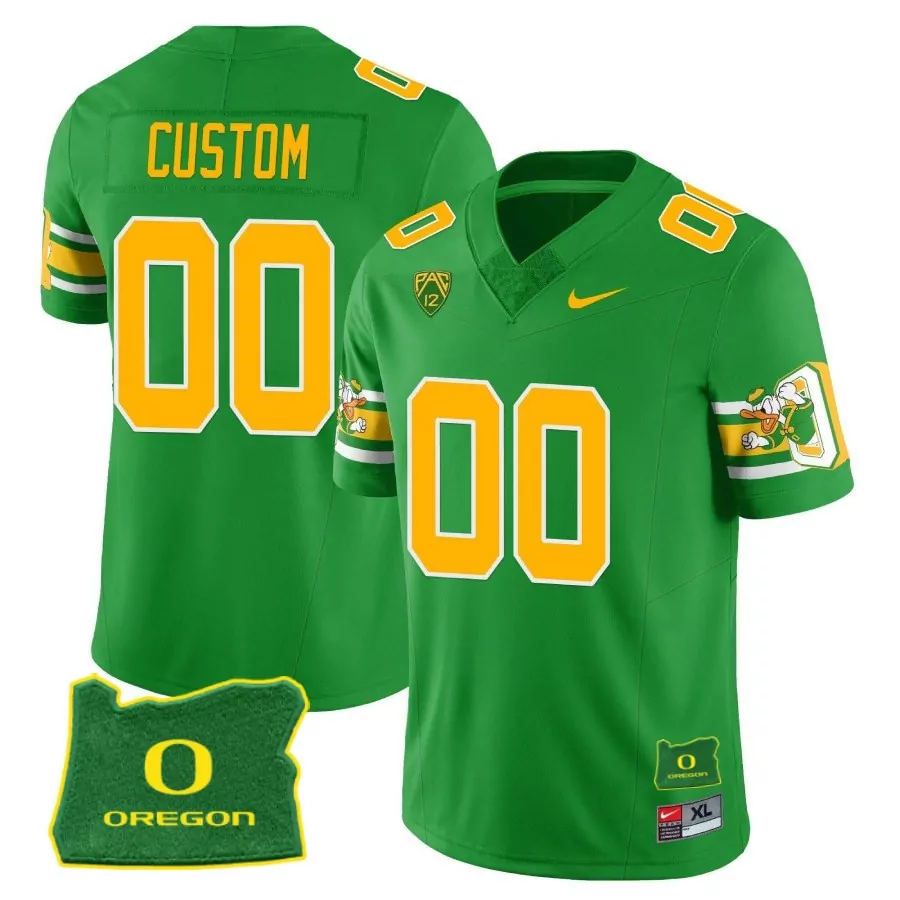 Oregon Ducks Custom 00 Vapor Jersey 2023 | All Stitched Green Edition | Unique Fan Gear | For Men, Women & Youth