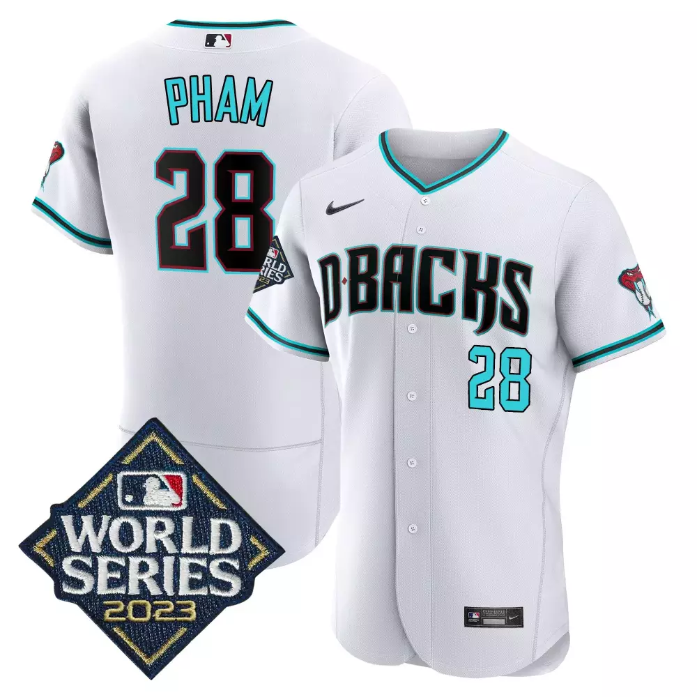 Pham 28 Arizona Diamondbacks 2023 Stitched Vapor Jersey | World Series Edition White | Limited Edition Fan Gear | For Men, Women & Youth
