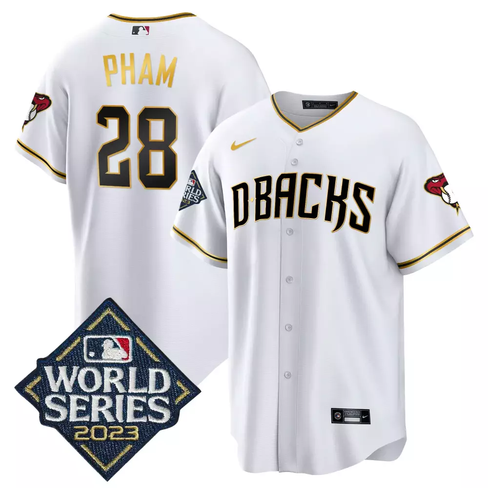 Pham 28 Arizona Diamondbacks 2023 Stitched Vapor Jersey | World Series Edition White | Limited Edition Fan Gear | For Men, Women & Youth