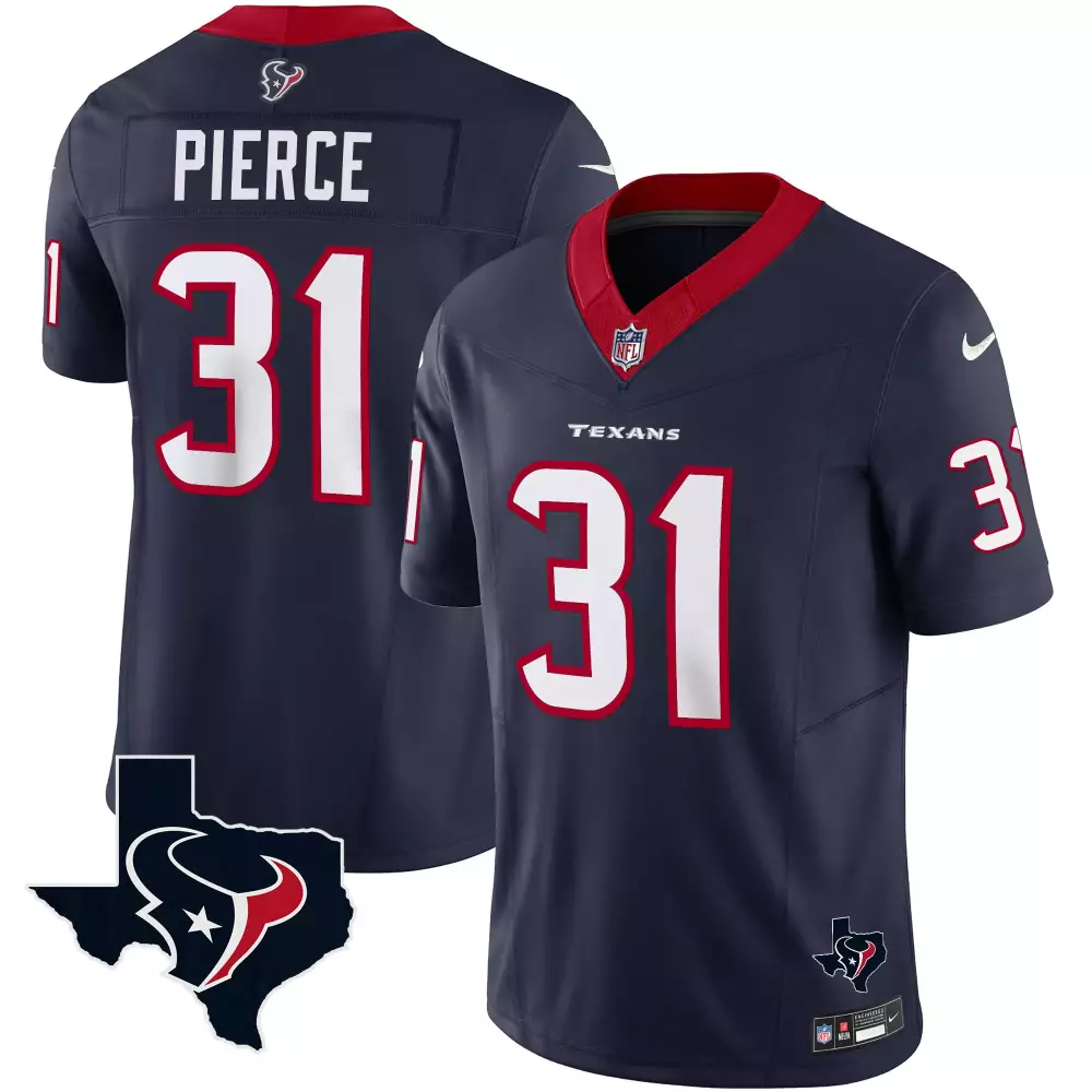 Pierce 31 Houston Texans 2022 Stitched Vapor Jersey | Navy | Replica Fan Gear for Men, Women & Youth