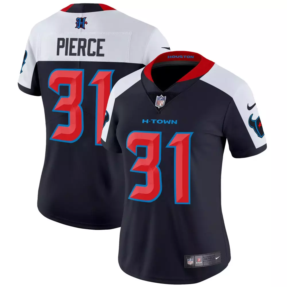 Pierce 31 Houston Texans 2023 Women's H Town Edition Vapor Jersey | All Stitched | For Men, Women & Youth