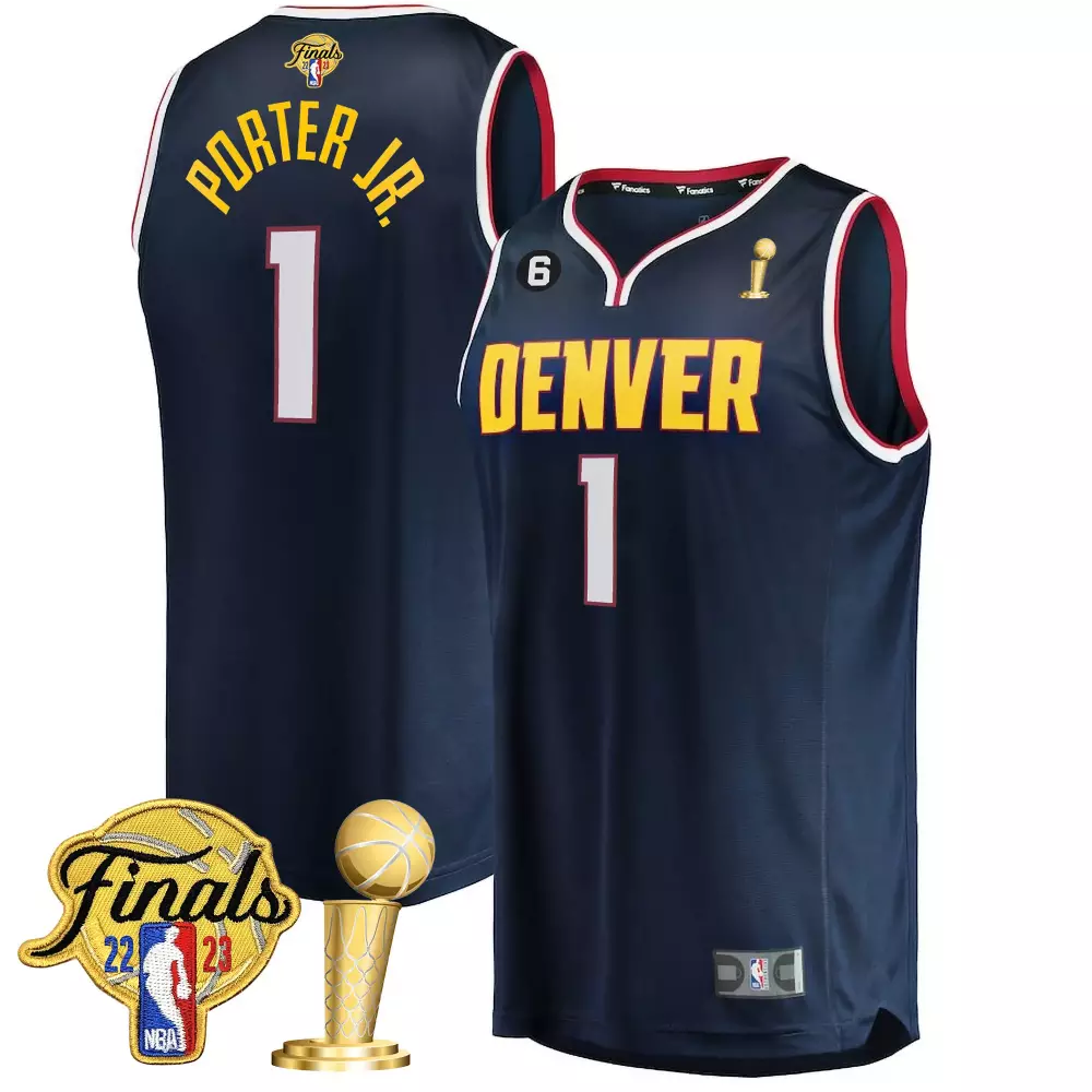 Porter Jr. Denver Nuggets 2023 Men's Finals All Stitched Vapor Jersey | With Patch | For Men, Women & Youth