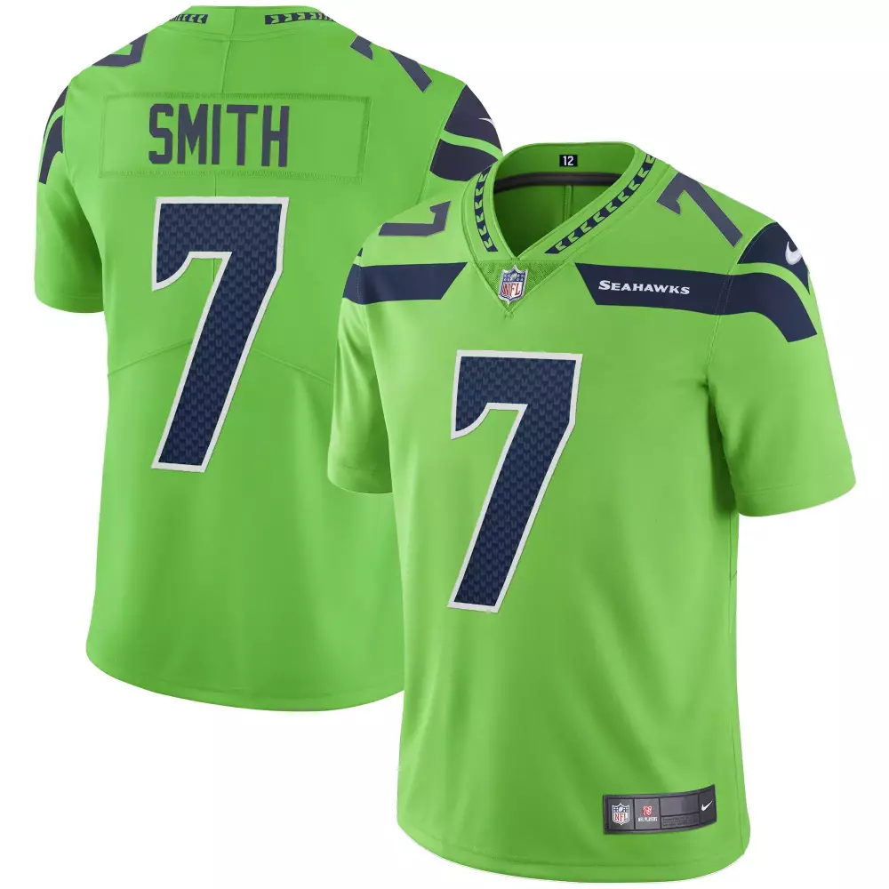 Smith 7 Seattle Seahawks 2023 Men's All Stitched Vapor Jersey | Green | Unique Style | For Men, Women & Youth