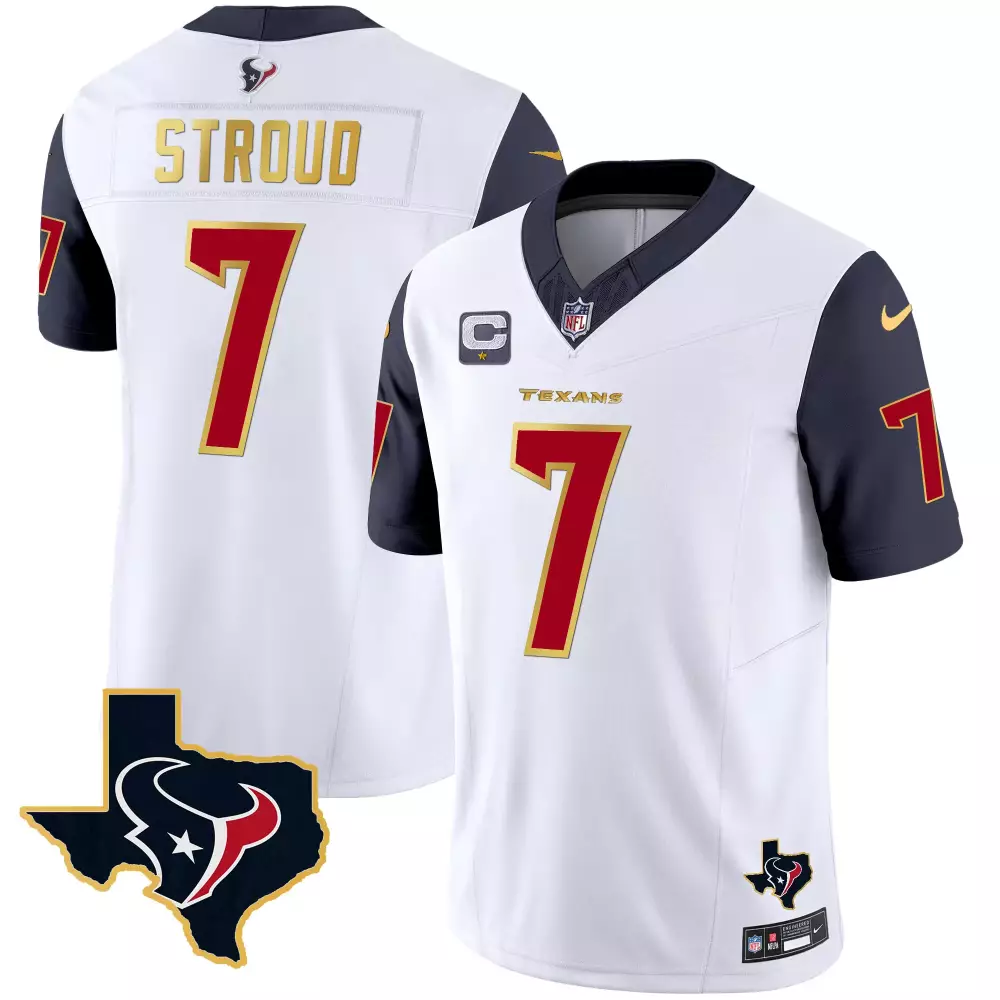Stroud 7 Houston Texans 2023 White Champions Edition Jersey | Stitched Vapor Fan Gear | For Men, Women & Youth