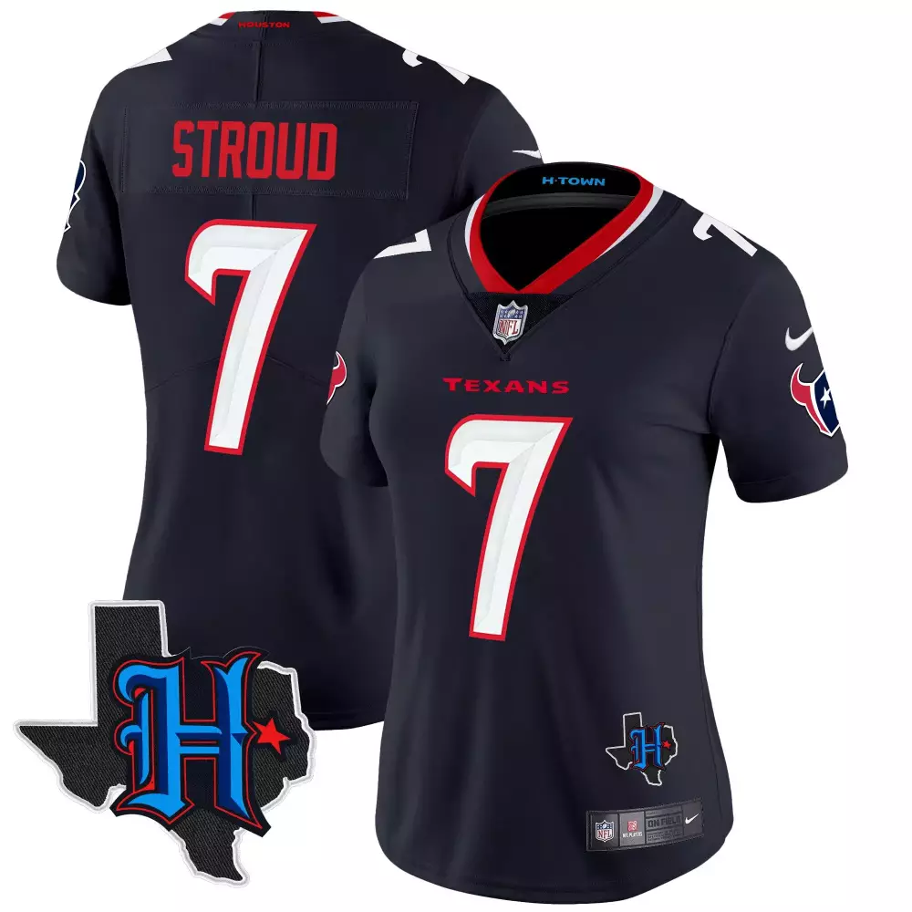 Stroud Houston Texans 2023 Women's All Stitched Vapor Jersey | Purple DJ Screw Edition | Fan Gear for Women