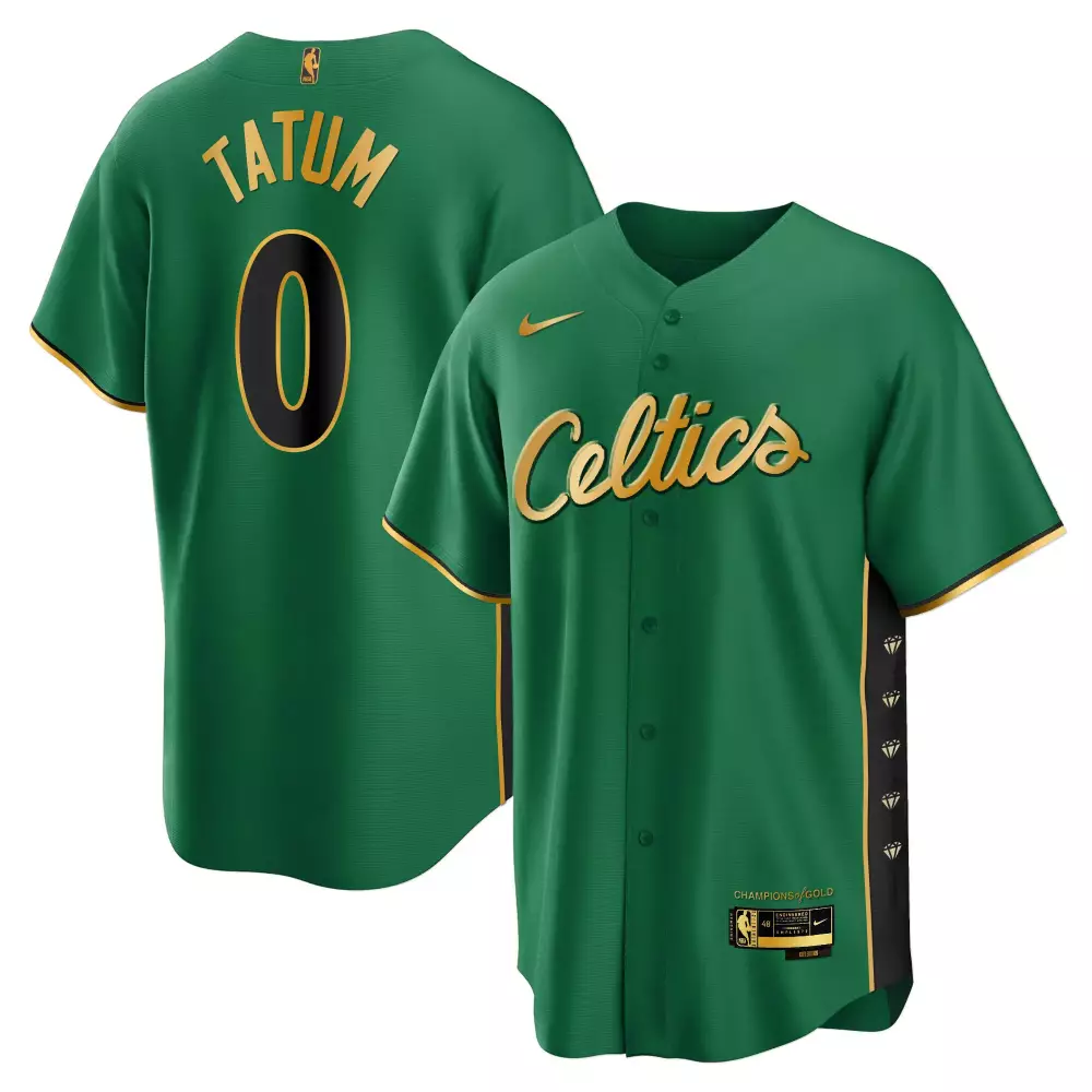Tatum 0 Boston Celtics 2023 Green Champions Edition Jersey | Stitched Vapor Fan Gear | For Men, Women & Youth