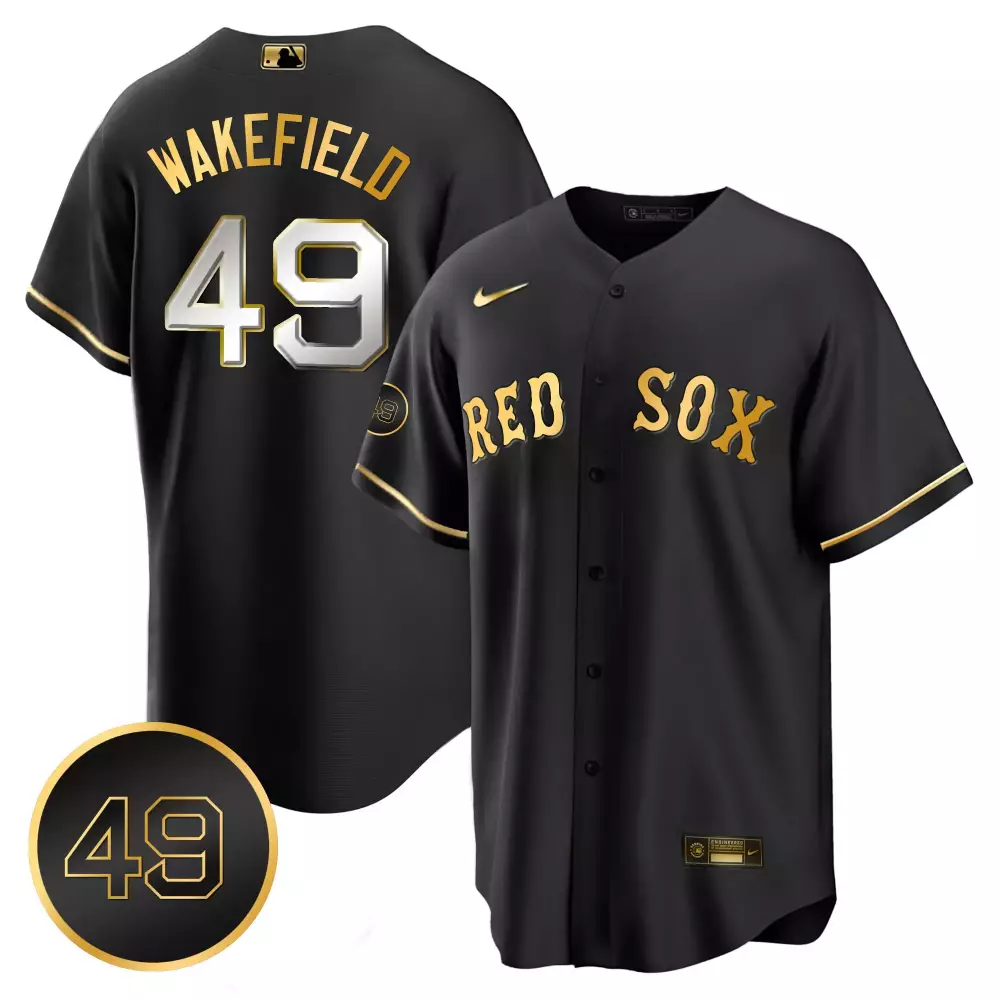 Tim Wakefield 49 Boston Red Sox 2023 Vapor Jersey | Stitched Black Edition | Limited Edition Fan Gear | For Men, Women & Youth