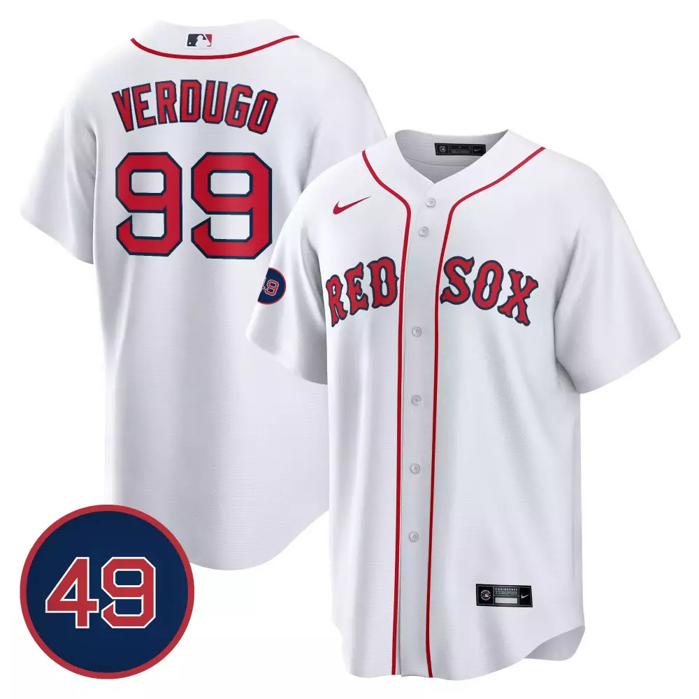 Verdugo 99 Boston Red Sox 2023 Stitched Vapor Jersey | White | 49 Edition | Limited Edition Fan Gear | For Men, Women & Youth