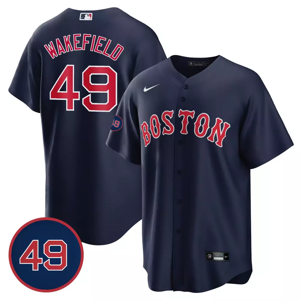 Wakefield 49 Boston Red Sox 2023 Stitched Vapor Jersey | Navy | Limited Edition Fan Gear | For Men, Women & Youth