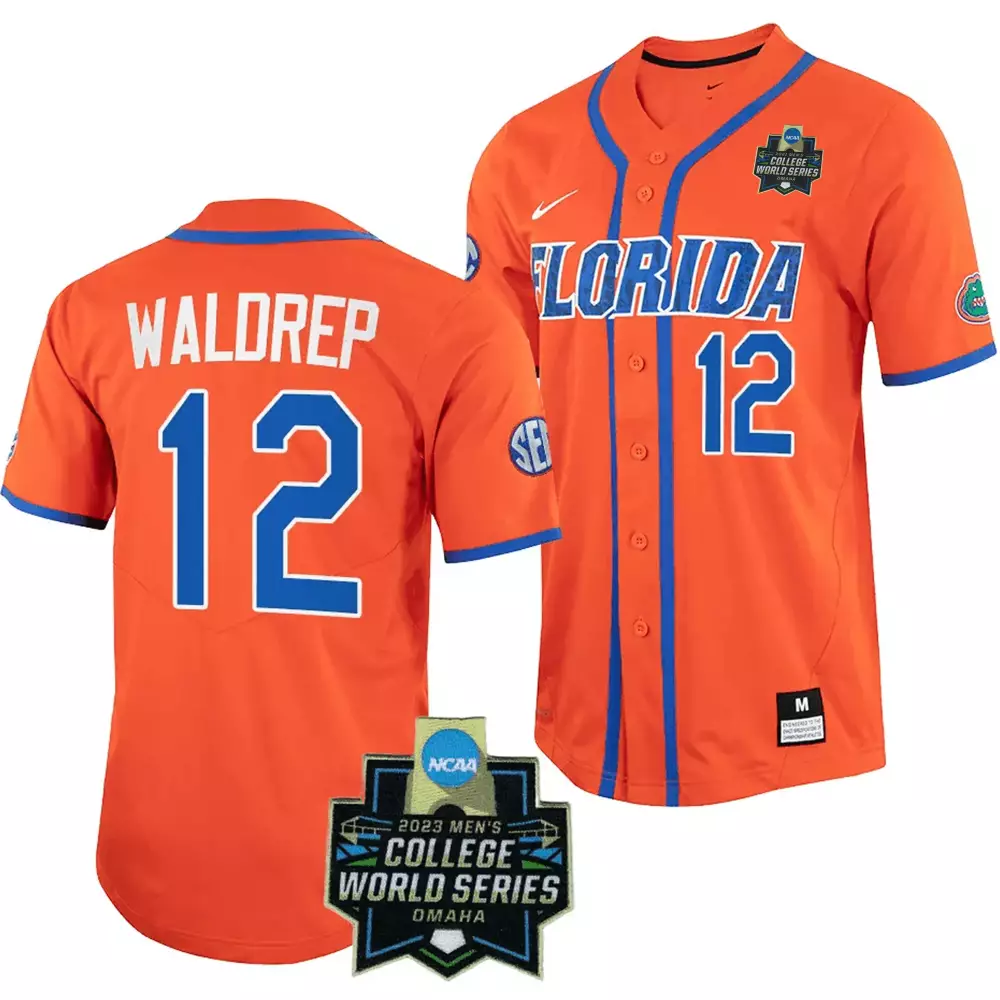 Waldrep 12 Florida 2023 Stitched Vapor Jersey | Orange College World Series Edition | For Men, Women & Youth