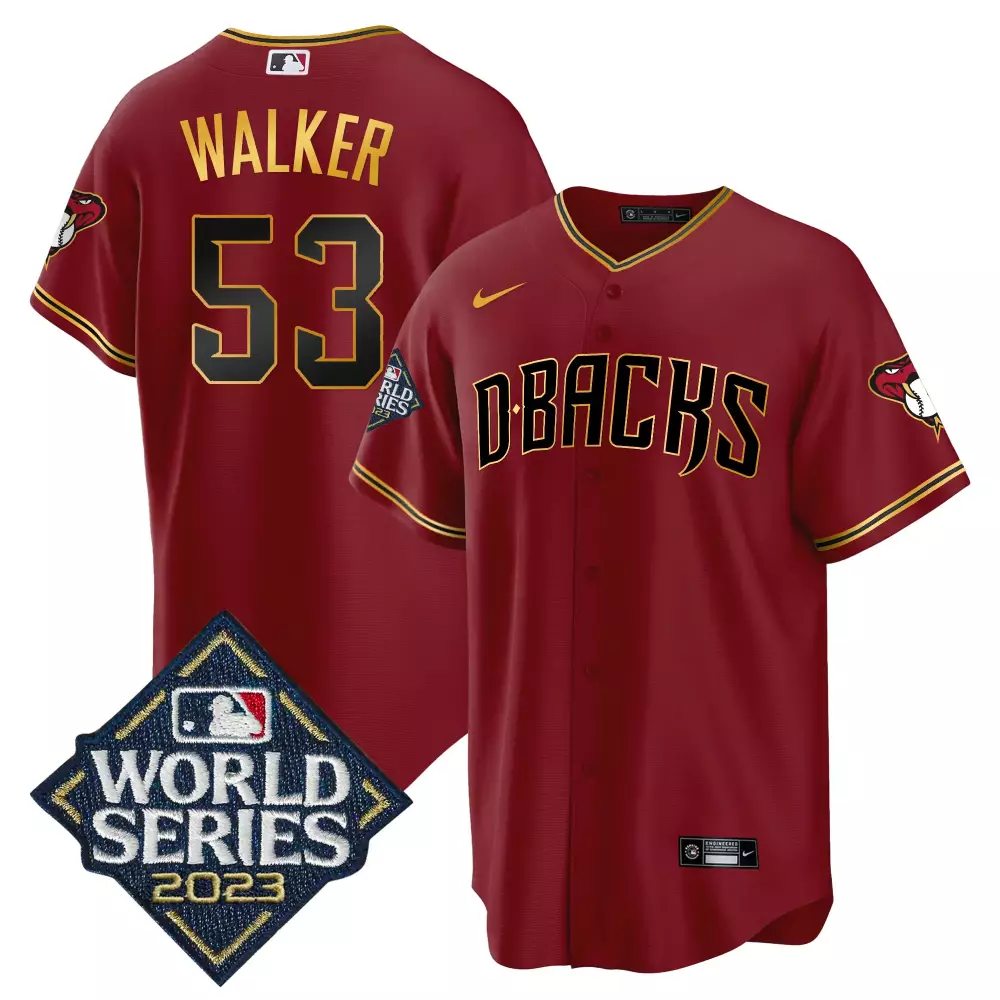 Walker 53 Arizona Diamondbacks 2023 Red Vapor Jersey | World Series Edition | Stitched Fan Gear | For Men, Women & Youth
