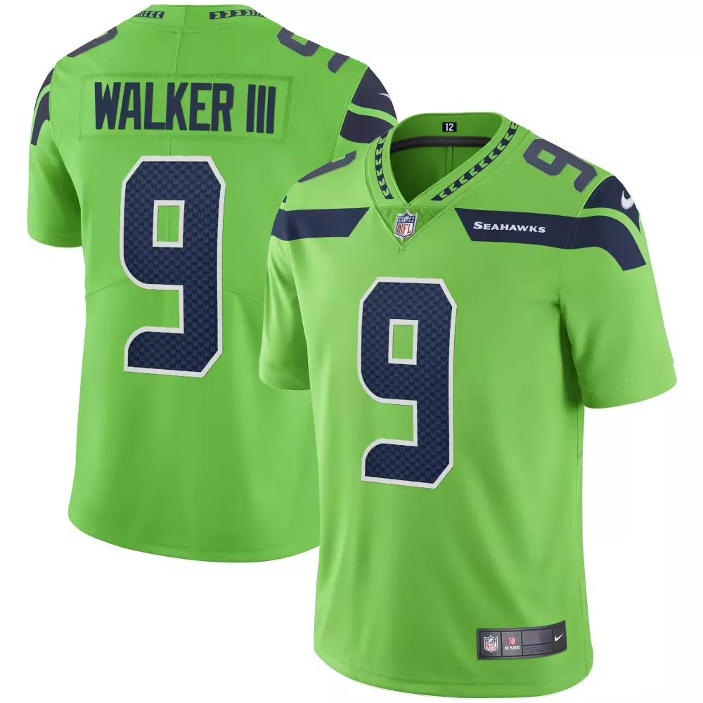 Walker III Seattle Seahawks 2023 Green 1 All Stitched Vapor Jersey | For Men, Women & Youth