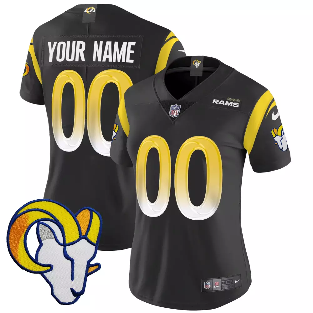 Women's Custom 00 Black Vapor Jersey 2023 | All Stitched Fan Gear | For Men, Women & Youth