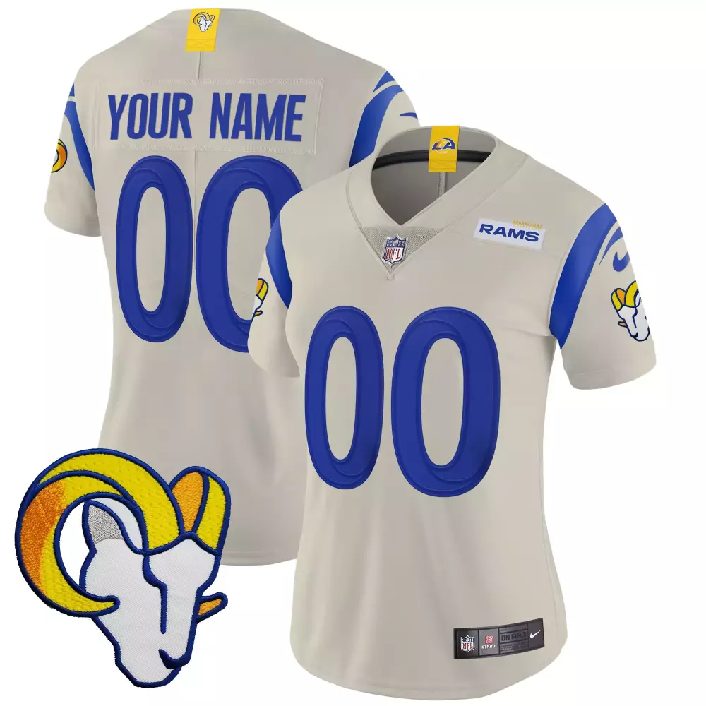Women's Nike Custom 00 Vapor Jersey 2023 | Cream Blue All Stitched Fan Gear | For Men, Women & Youth
