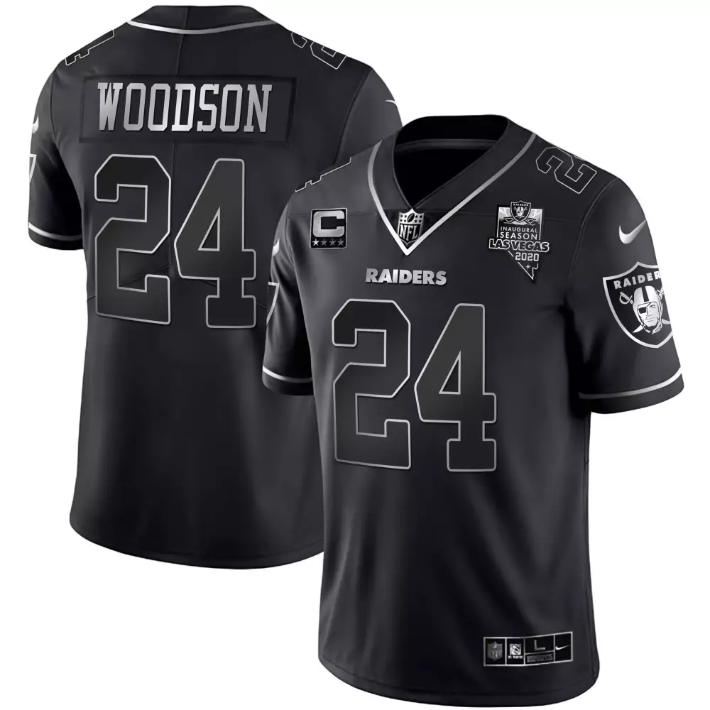 Woodson 24 Las Vegas Raiders 2020 Men’s All Stitched Vapor Jersey Black Edition with Patch | Stylish Fan Gear | For Men, Women & You