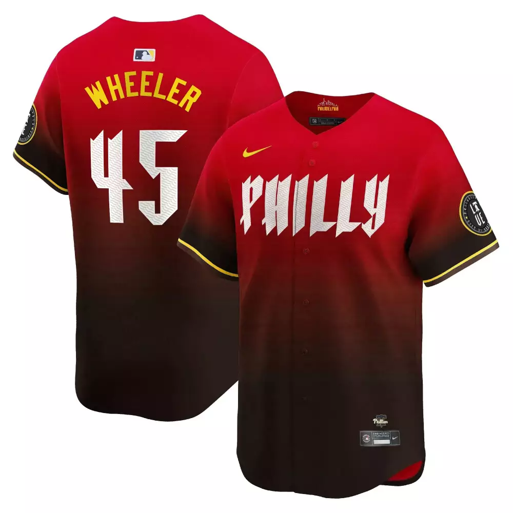 Zack Wheeler 45 Philadelphia Phillies 2023 Men's All Stitched Vapor Jersey | Red and Black | For Men