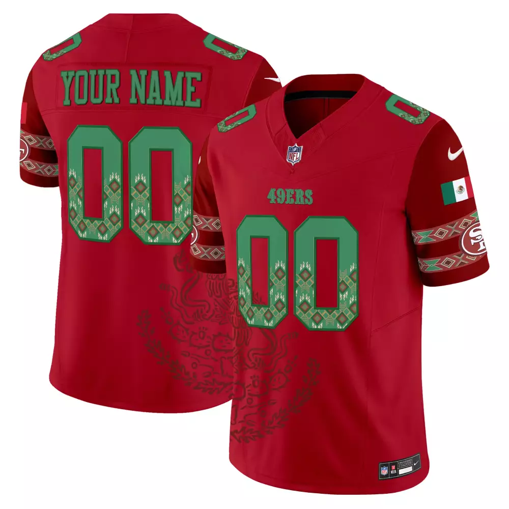 Custom 49ers 2023 Red Green Design Vapor Jersey | All Stitched Fan Gear | For Men, Women & Youth