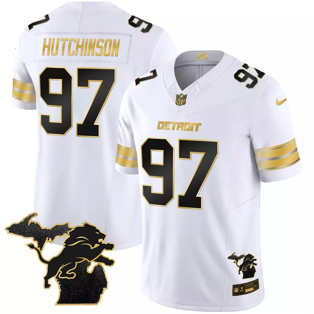 Aidan Hutchinson 2023 Detroit Lions Nike Stitched Vapor Jersey | 90 Seasons Edition | Limited Edition Fan Gear | For Men, Women & Youth