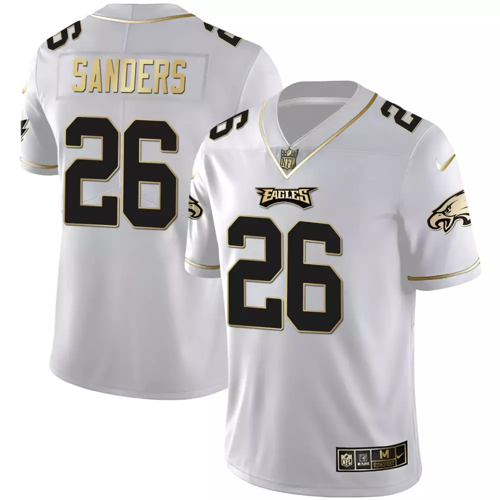 Sanders 26 Men's Black Philadelphia Eagles Stitched Jersey | Super Bowl LVII Patch | For Game Day | For Men, Women & Youth