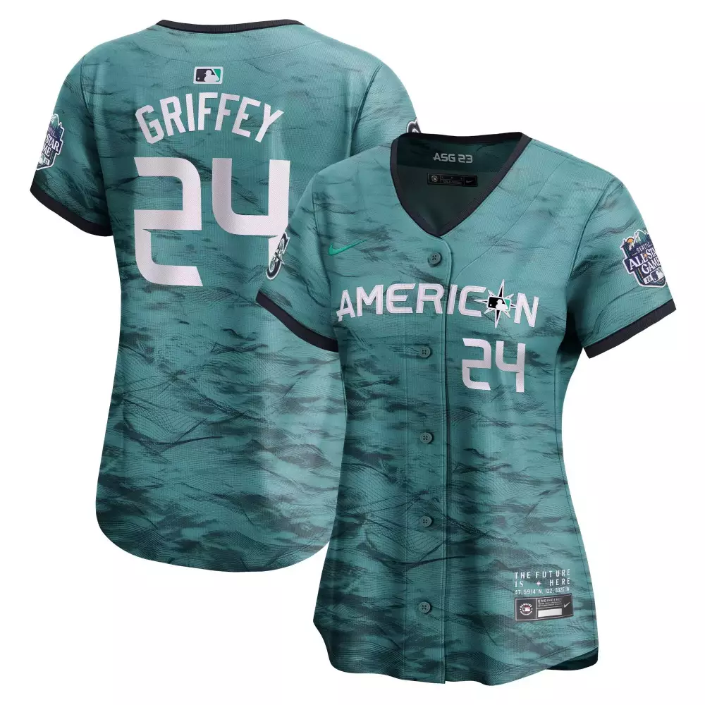 Griffey 24 Seattle Mariners 2023 Women's Stitched Vapor Jersey | Teal ASG Edition | Limited Edition Fan Gear | For Women & Youth