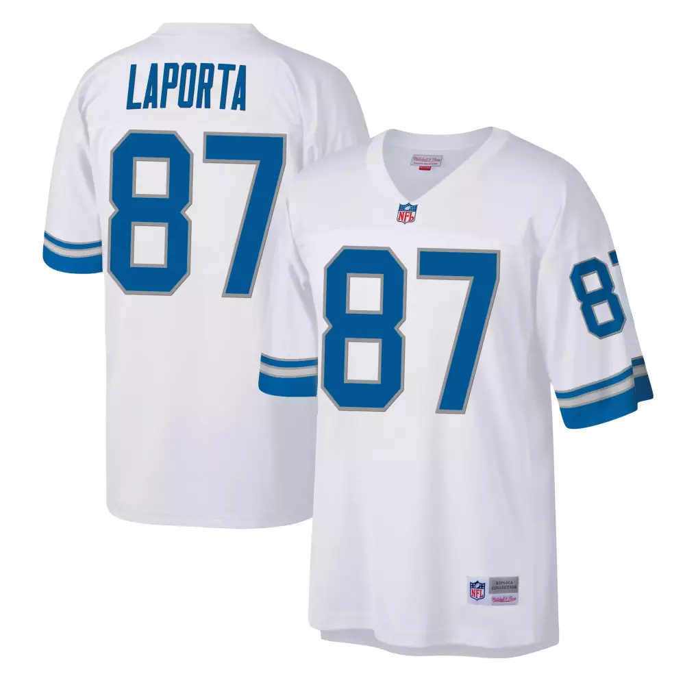 Laporta Detroit Lions 2023 Stitched Vapor Jersey | White & Blue Edition | Limited Edition Fan Gear | For Men, Women & Youth
