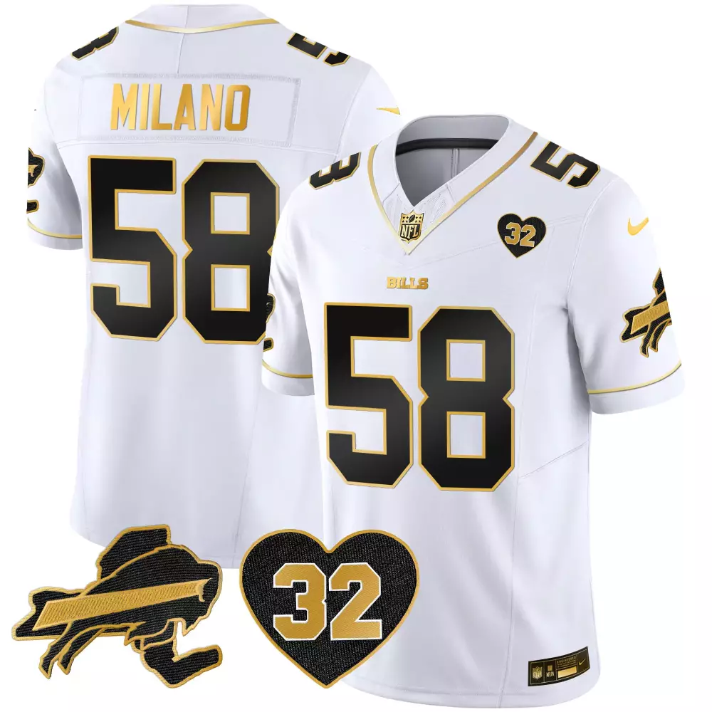 Milano 58 Buffalo Bills 2023 Stitched Vapor Jersey | White Blue Edition | Fan Gear for Men, Women & Youth