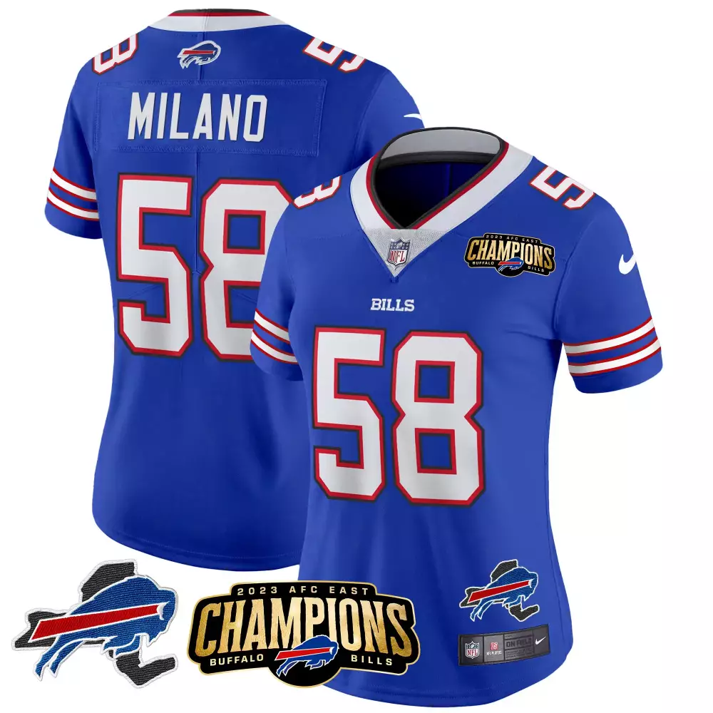 Milano 58 Buffalo Bills Women's Champions Edition Jersey | All Stitched Vapor Blue | 2023 for All