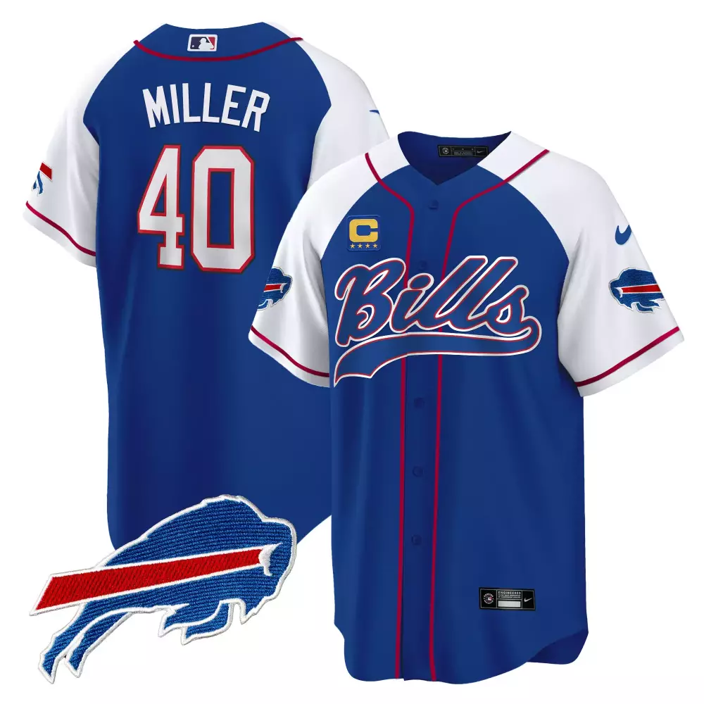 Miller 40 Buffalo Bills 2023 Men's Stitched Vapor Jersey | Blue with Patch | Game Day Outfit | For Men, Women & Youth