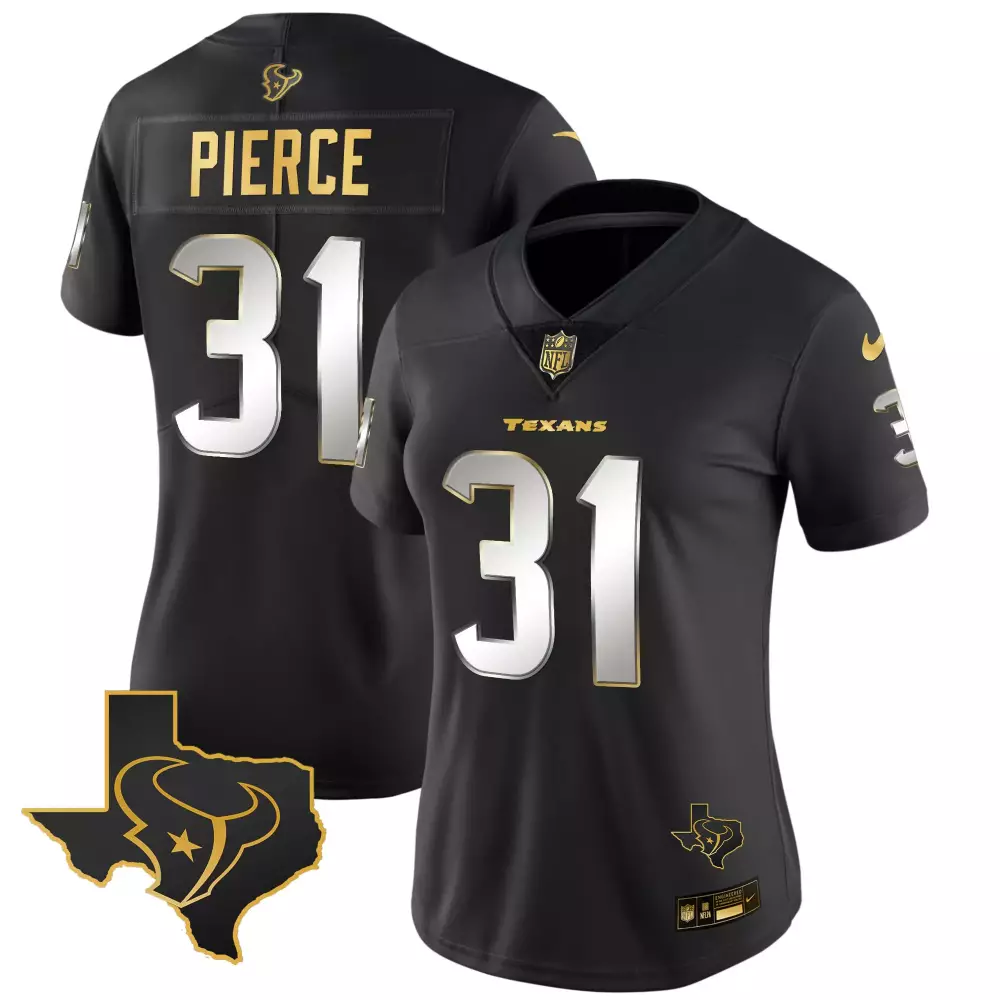 Pierce 31 Houston Texans 2023 Women's Black Jersey | Stitched Vapor Style | Limited Edition Fan Gear | For Women & Youth