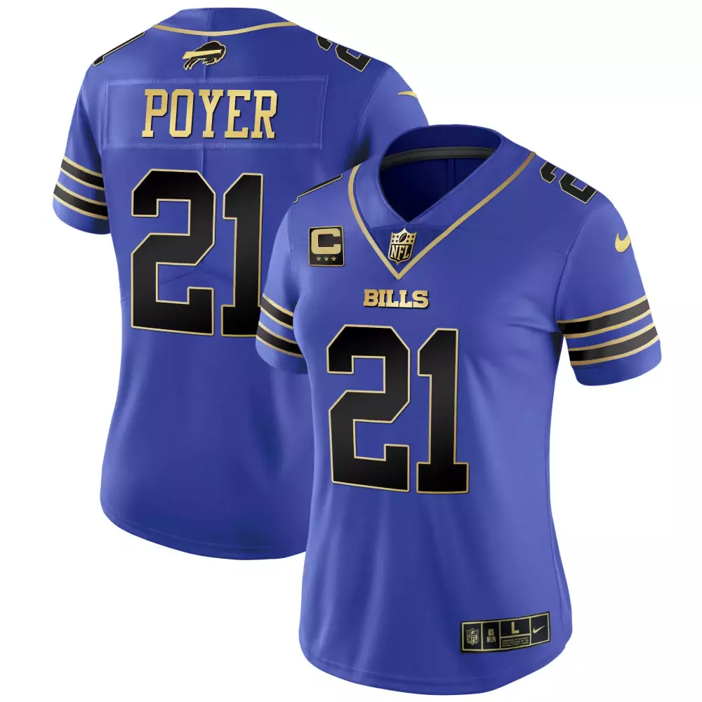 Poyer 21 Buffalo Bills 2023 Women's Blue Vapor Jersey | Stitched NFL Fan Gear | For Women & Youth