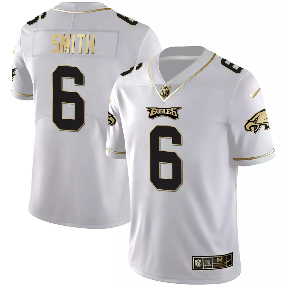 Smith 6 Philadelphia Eagles 2023 Stitched Vapor Jersey | Classic White Black | Replica Fan Gear | For Men, Women & Youth