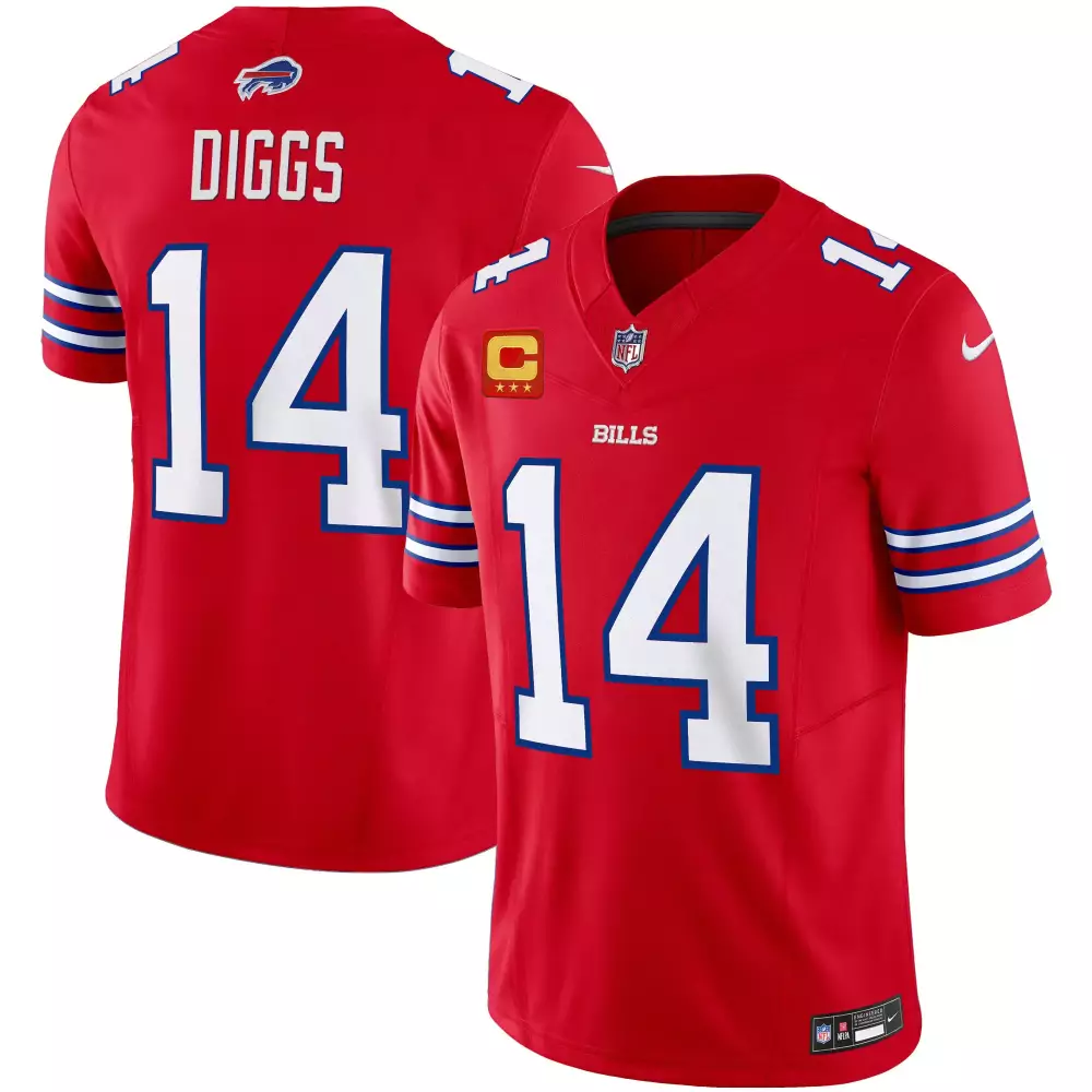 Stefon Diggs 14 Buffalo Bills 2023 Red Vapor Jersey | Stitched C Edition | Fan Gear for Men, Women & Youth
