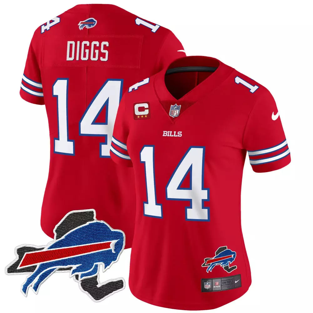 Stefon Diggs 2023 Buffalo Bills Stitched Vapor Jersey | Red | Game Day Outfit | For Men, Women & Youth