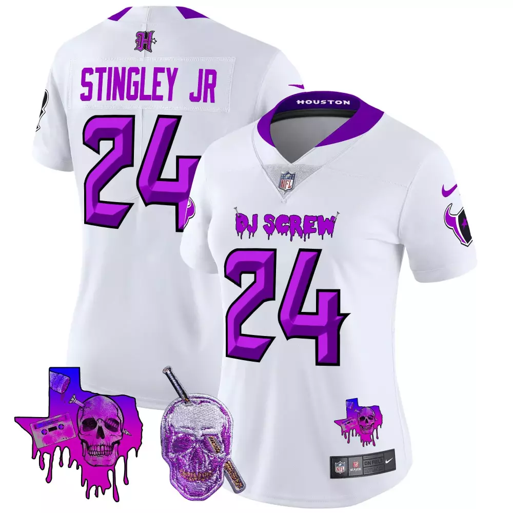 Stingley Jr. Houston Texans 2023 Women's DJ Screw Edition Vapor Jersey | All Stitched Fan Gear | For Men, Women & Youth
