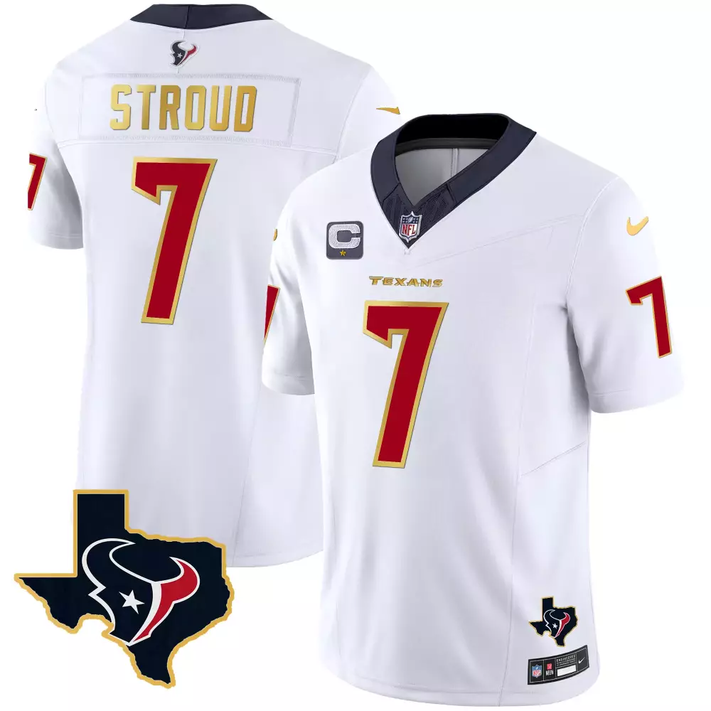 Stroud 7 Houston Texans 2023 White Jersey | Stitched Vapor Fan Gear | For Men, Women & Youth