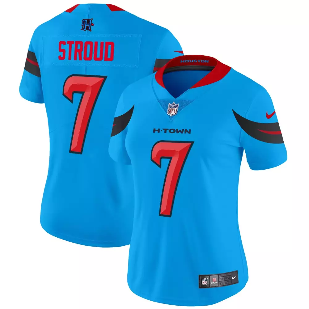 Stroud 7 Houston Texans 2023 Women's Purple DJ Screw Edition Jersey | All Stitched Vapor | For Women & Youth
