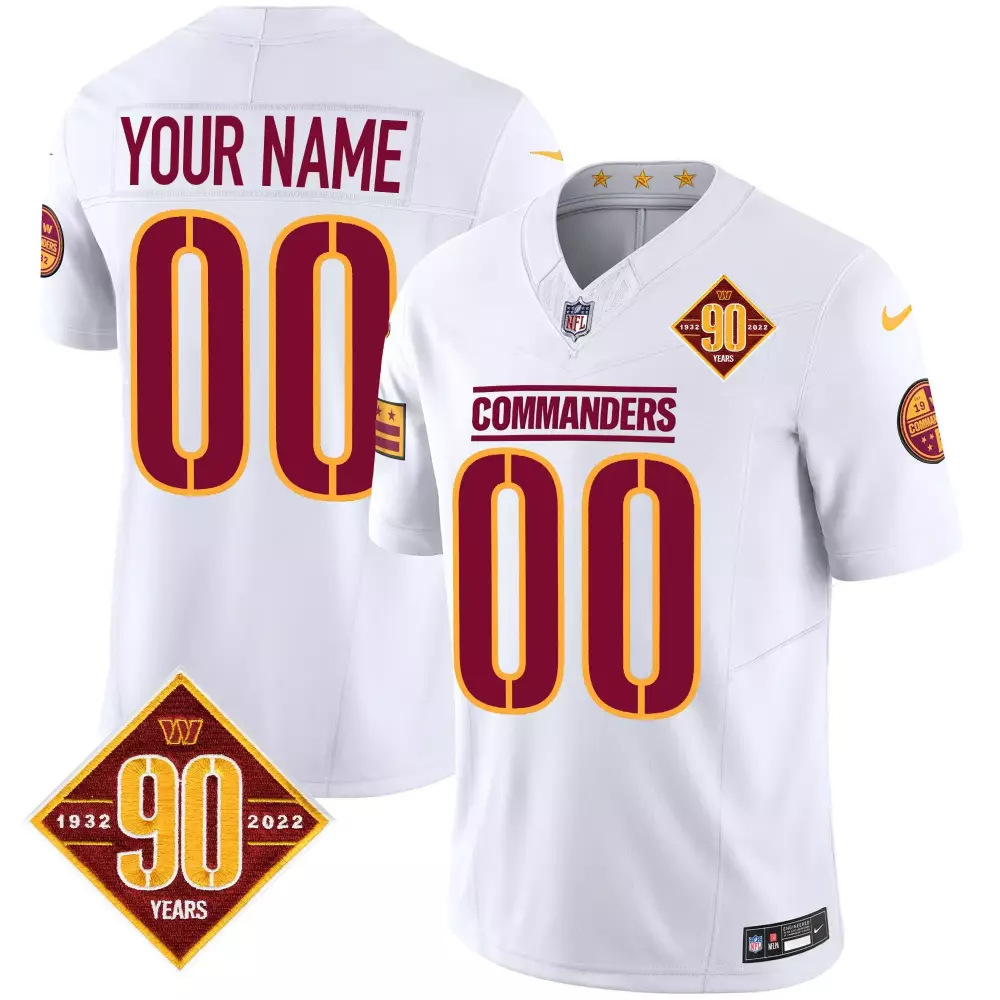 Washington Commanders 90 Years Edition All Stitched Vapor Jersey | Black Men's Fan Gear | For Men, Women & Youth