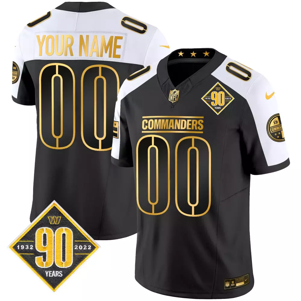 Washington Commanders 90th Anniversary Vapor Jersey | 2022 Stitched Black | Limited Edition Fan Gear | For Men, Women & Youth