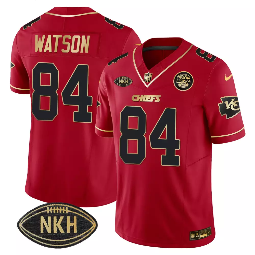 Watson 84 Kansas City Chiefs 2023 Stitched Vapor Jersey | Red NKH Edition | Limited Edition Fan Gear | For Men, Women & Youth