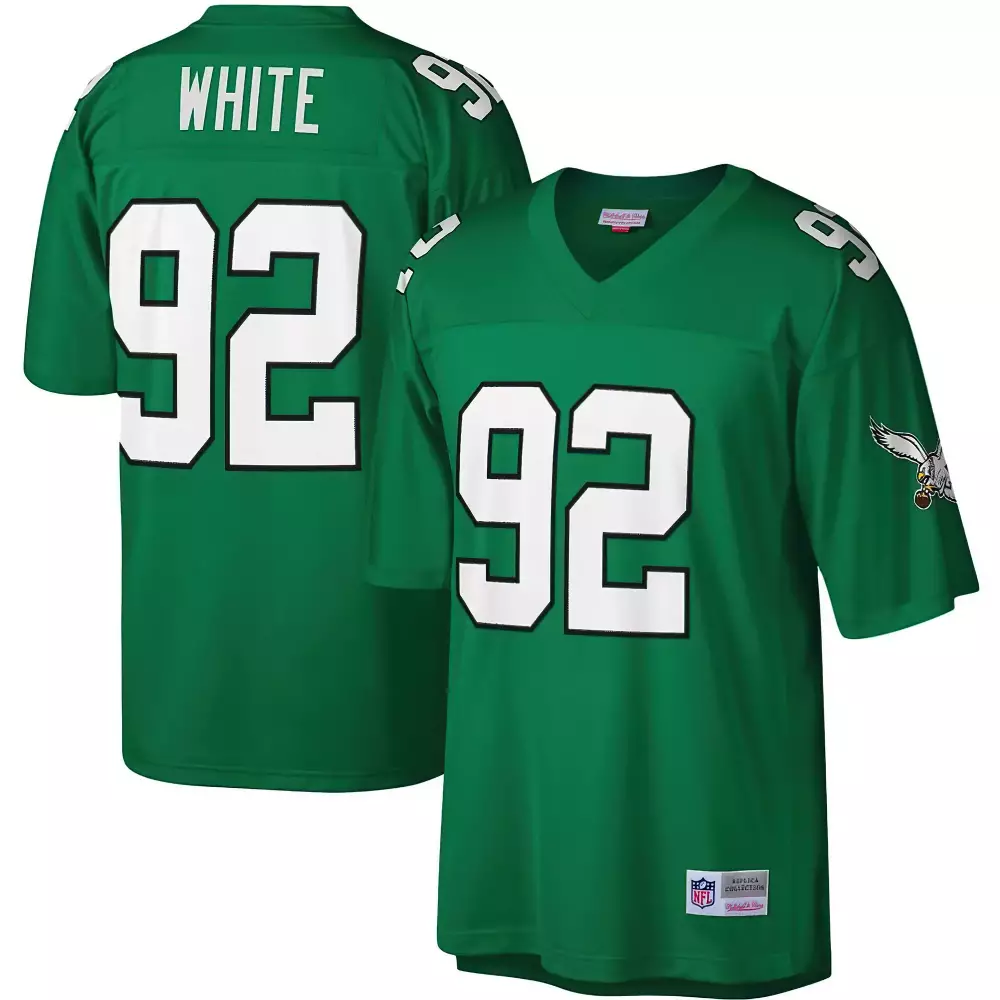 2023 Philadelphia Eagles White 92 Stitched Vapor Jersey | Green Replica Fan Gear | For Men, Women & Youth