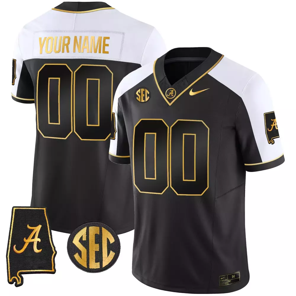 Alabama Crimson Tide 2023 Black Stitched Jersey | Custom Name Patch for Men, Women & Youth | Perfect Gift Idea