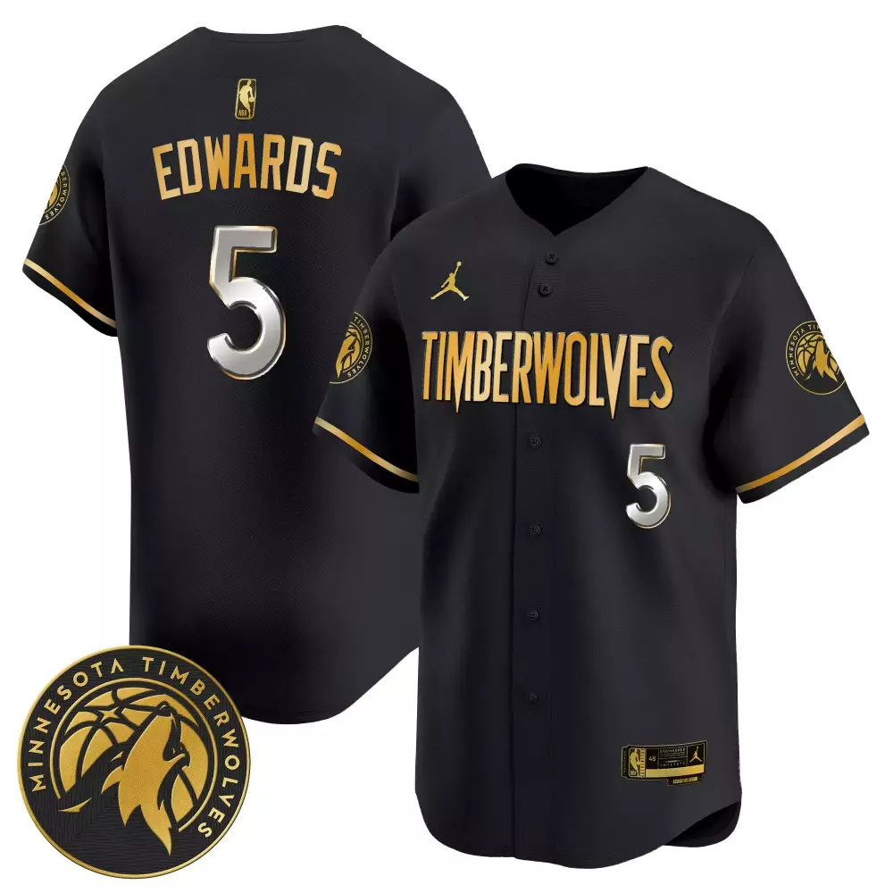 Anthony Edwards 5 Minnesota Timberwolves 2023 Navy All Stitched Jersey | Name Patch | Fan Gear for Men, Women & Youth