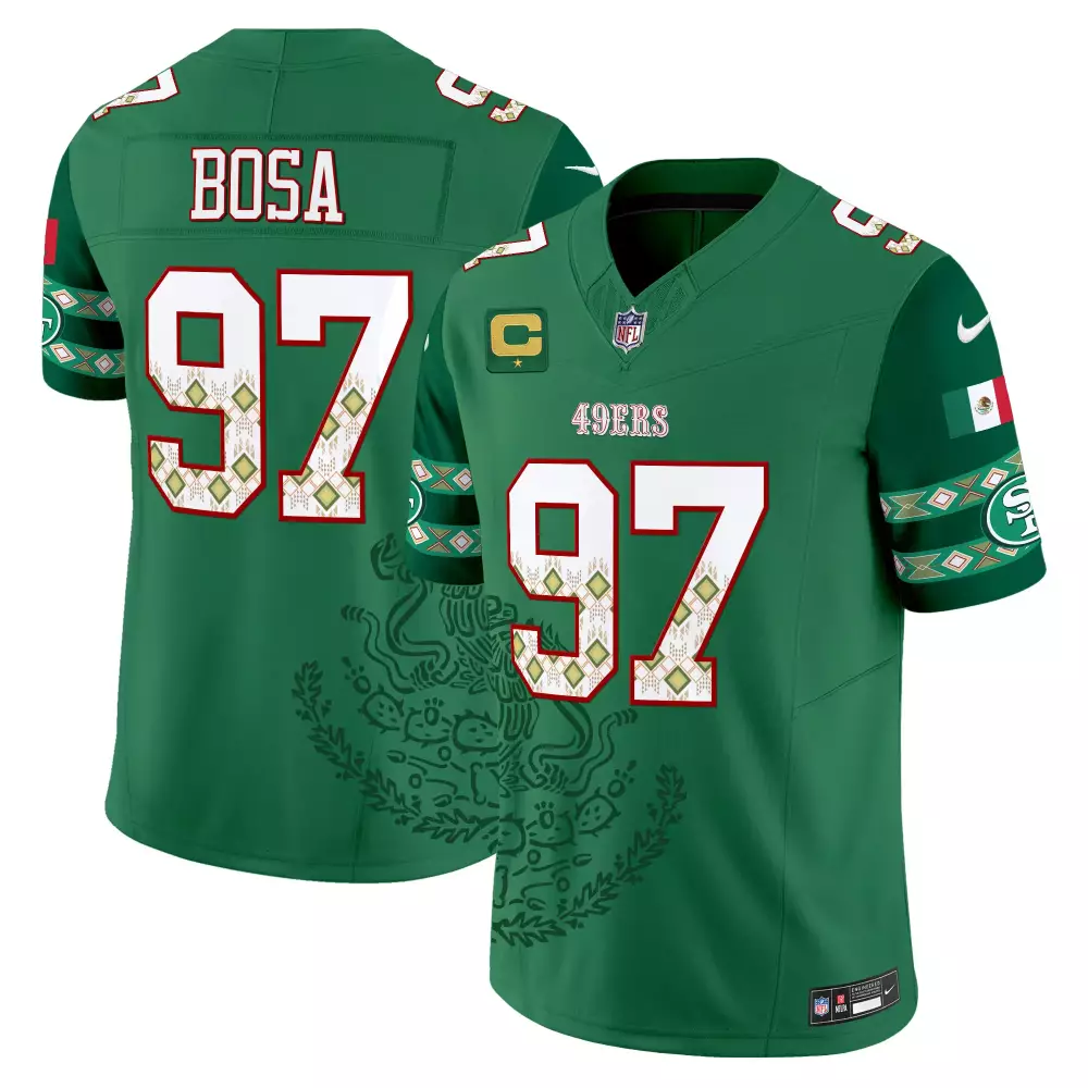 Bosa 97 San Francisco 49ers 2023 Green Stitched Jersey | Name Patch Style | For Men | For Men, Women & Youth