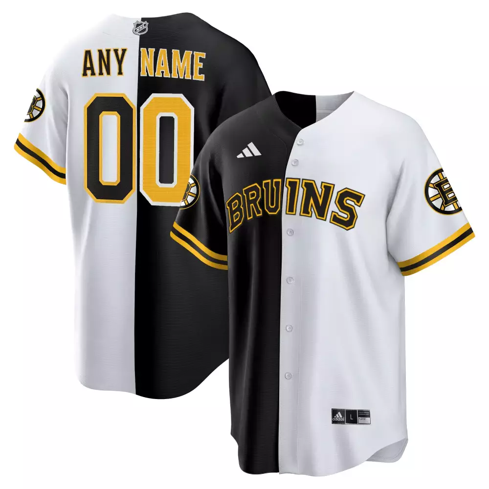 Boston Bruins Any Name 00 Custom Stitched Jersey | Black & White | Men's 2023 Name Patch | Fan Gear for Men, Women & Youth