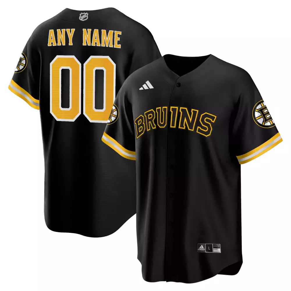 Boston Bruins Black Custom Stitched Jersey | Any Name 00 | Men's Style Name Patch 2023 | Fan Gear for Men, Women & Youth
