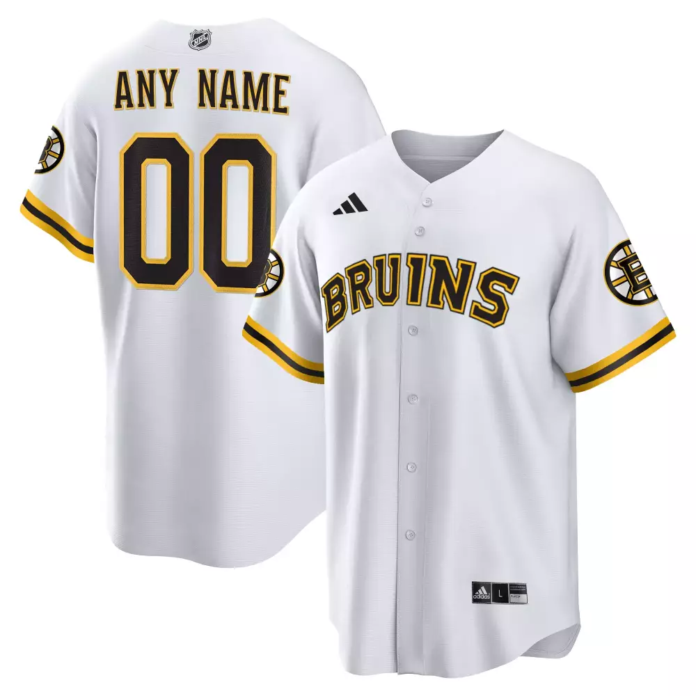 Boston Bruins White Custom Stitched Jersey | Any Name 00 | Men's Name Patch 2023 | Fan Gear for Game Day | For Men, Women & Youth
