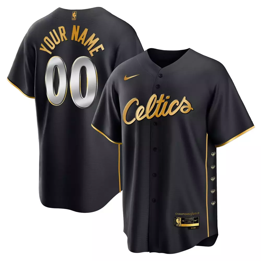 Boston Celtics Black Custom Jersey | Your Name 00 | Men's Style 2023 Fan Gear for All