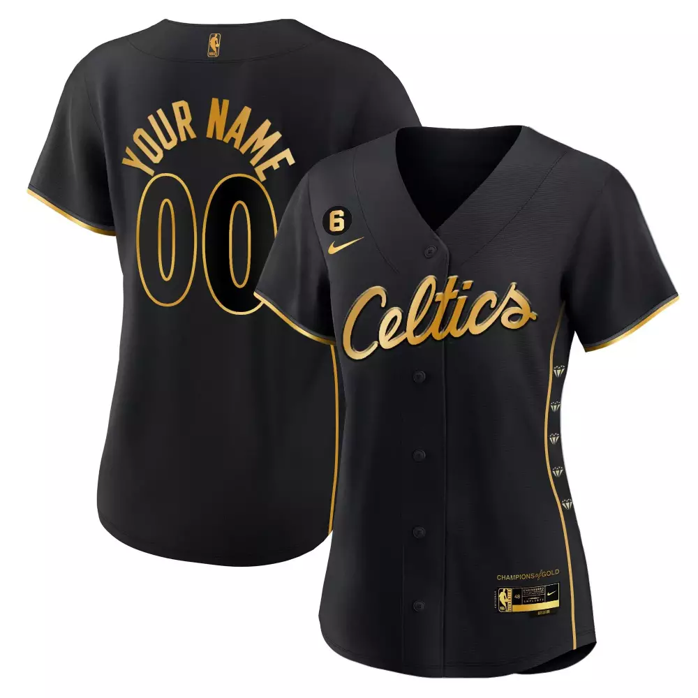 Black Women's Custom Stitched Jersey | Boston Celtics | Name Patch 2023 Fan Gear for All